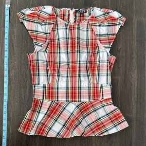 J. Crew Multicolor Plaid Top